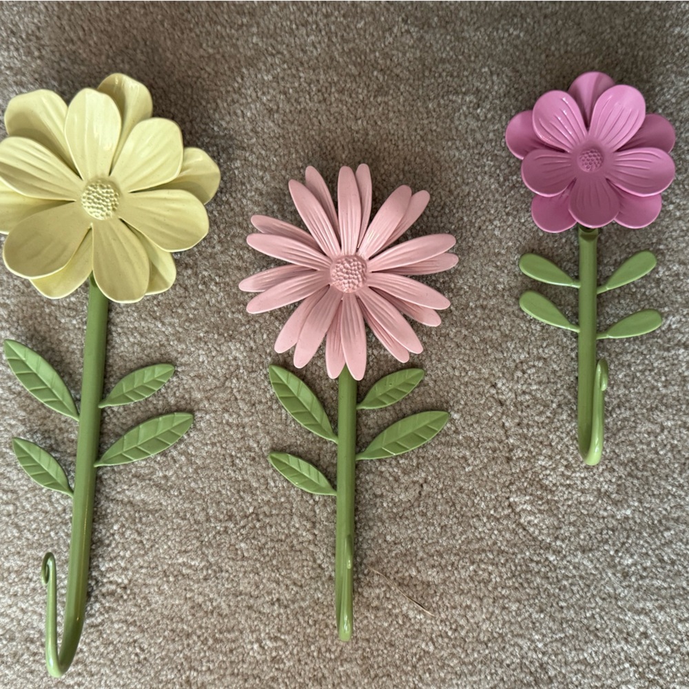 Pottery Barn Kids Enamel Flower Hooks